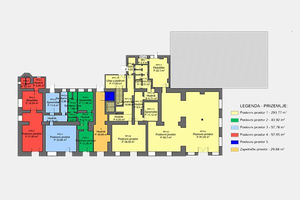 Graphic attachment of a property subdivision plan ING-VICTUS