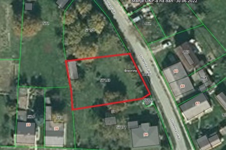 Bistrinci, građevinsko zemlji&scaron;te, 810 m2
